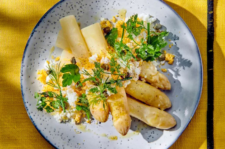 Recette des Landes d'asperges mimosa