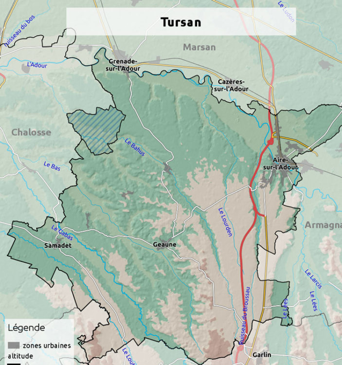 Carte du territoire Tursan
