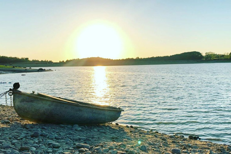 Lac de la Gioule dans les Landes