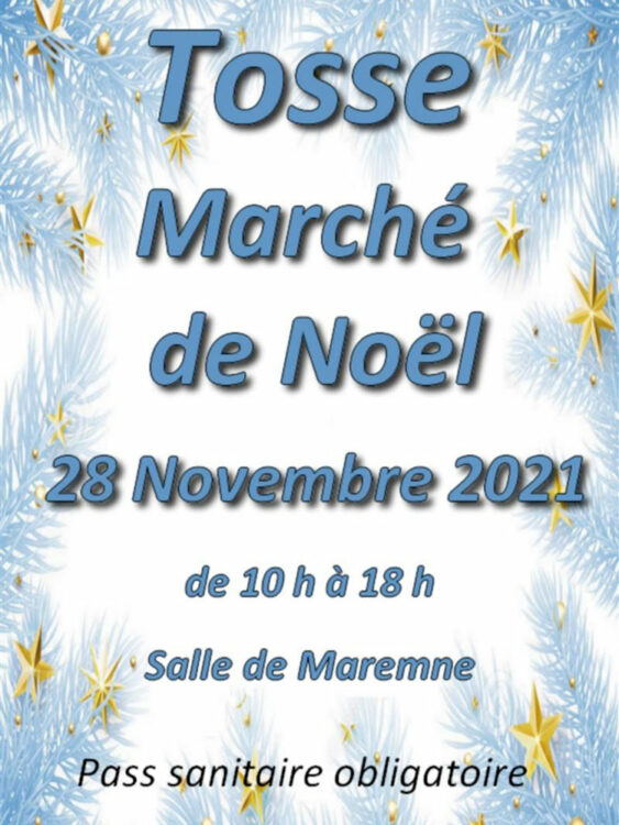 Marché de noel tosse sorties week-end 27 novembre landes