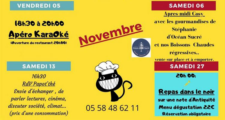 Karaoke matou timbré sorties week-end 16 novembre landes