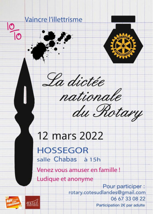 dictee nationale rotary 2022 hossegor idees sorties que faire landes