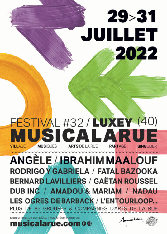 affiche musicalarue 2022 juillet landes luxey