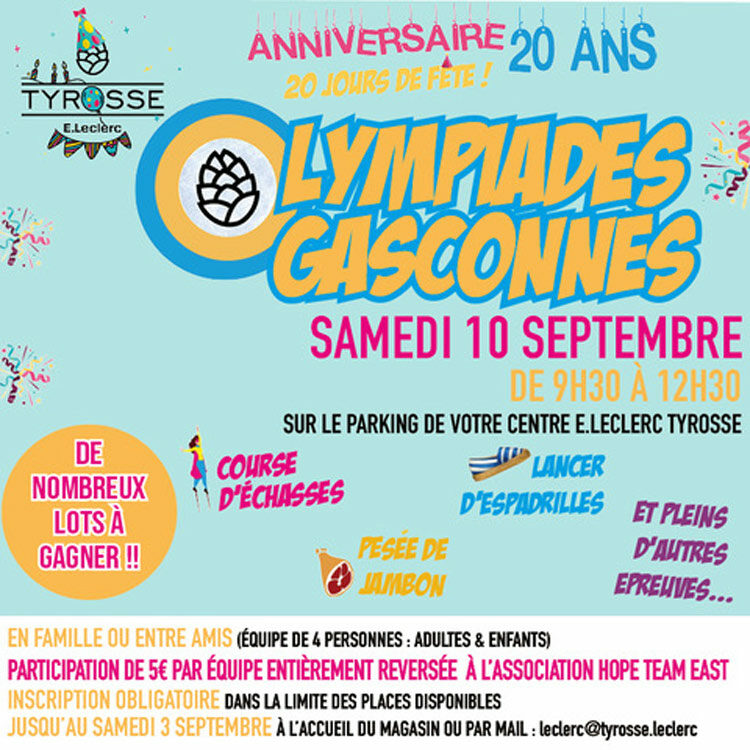 olympiade gasconnes centre e. leclerc tyrosse landes