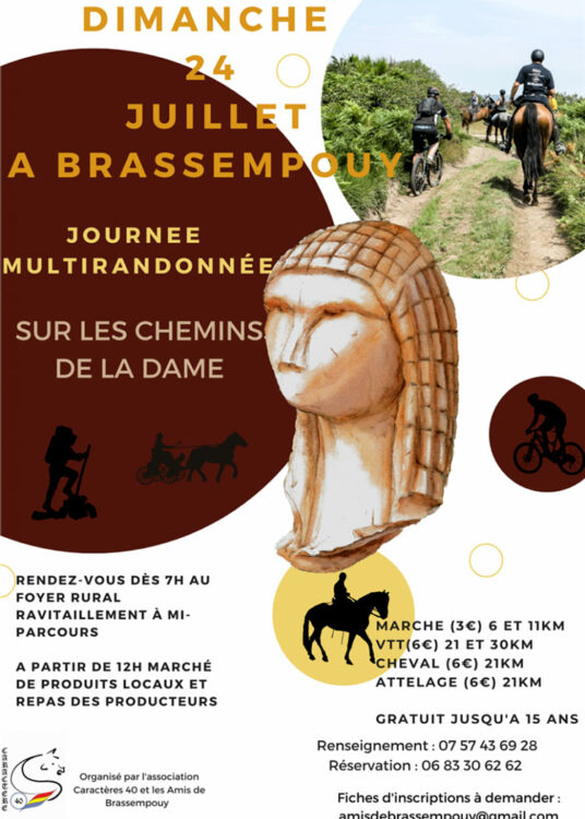 journée multirandonnée brassempouy week-end 3 septembre landes