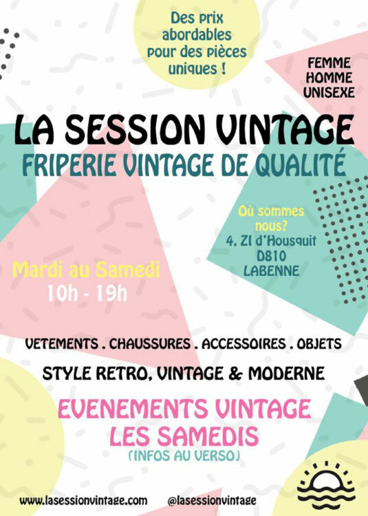 session vintage braderie labenne week-end 20 aout landes