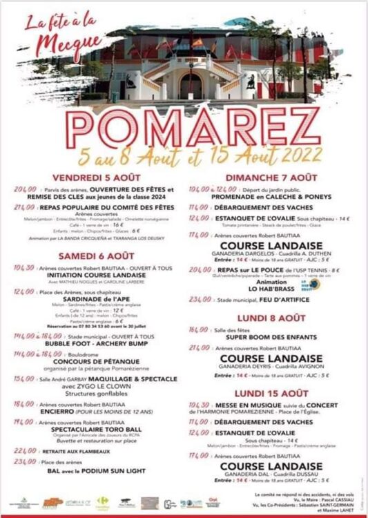 programme fêtes pomarez