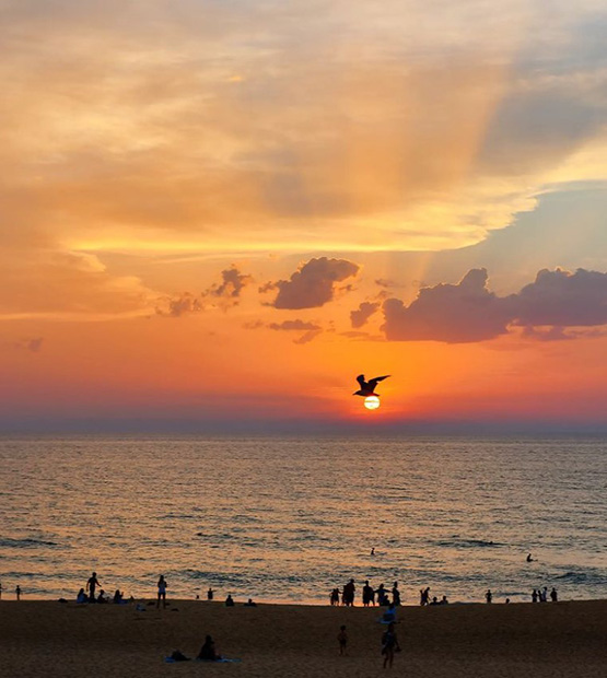 coucher de soleil à Labenne