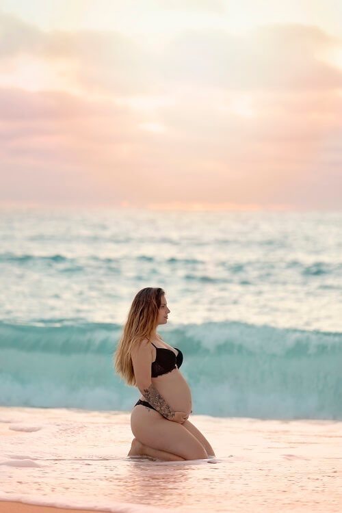 Agnès Da Cruz, photographie femme enceinte à la plage