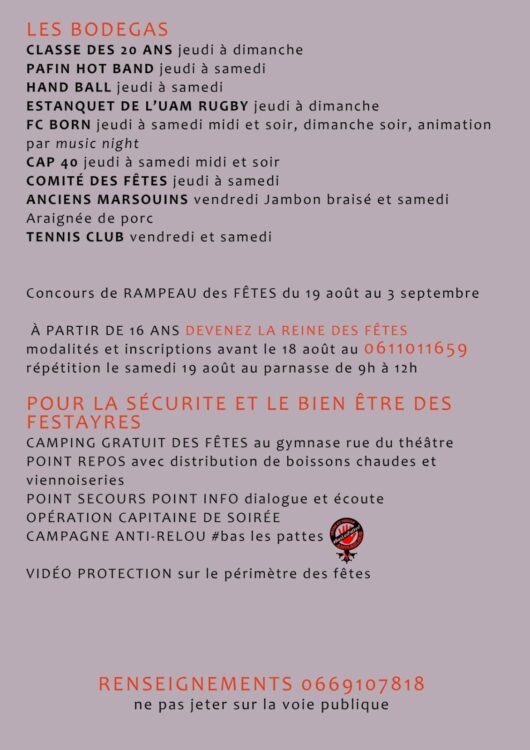 fêtes mimizan-renseignements