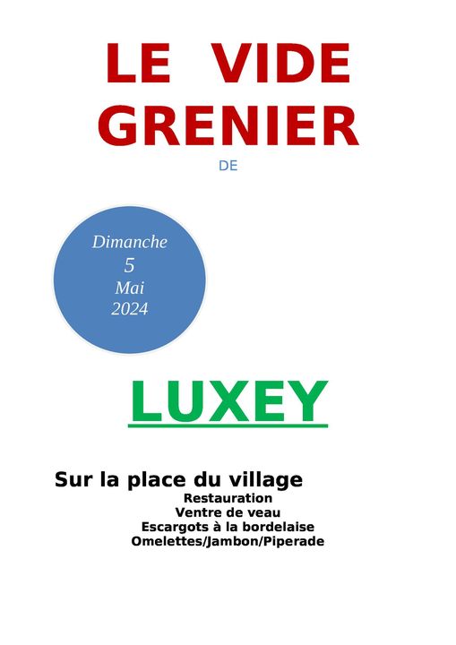 vide grenier luxey